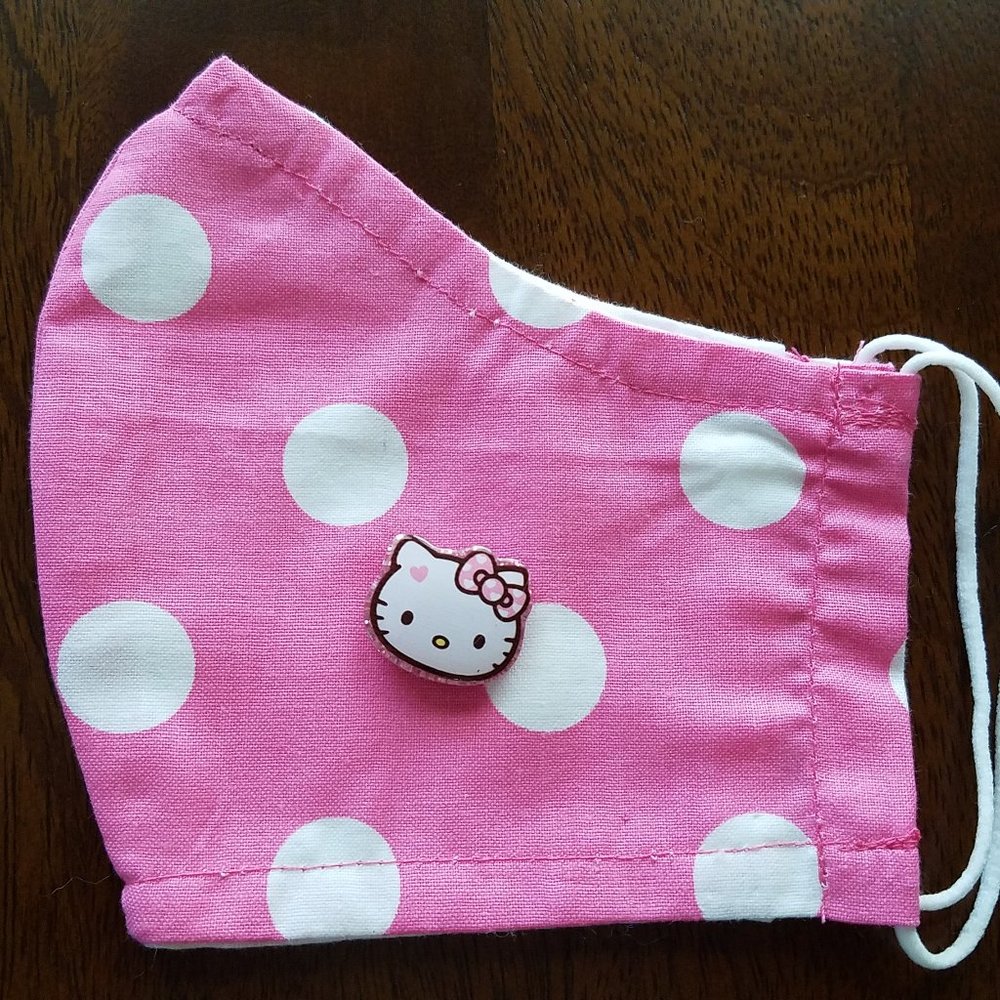 Face Mask ADULT Removable Hello Kitty Glitter #3